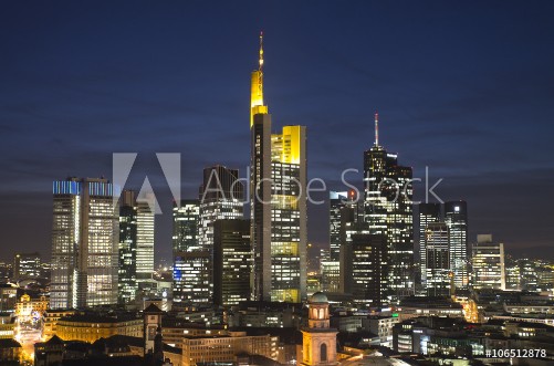 Picture of Skyline von Frankfurt am Abend